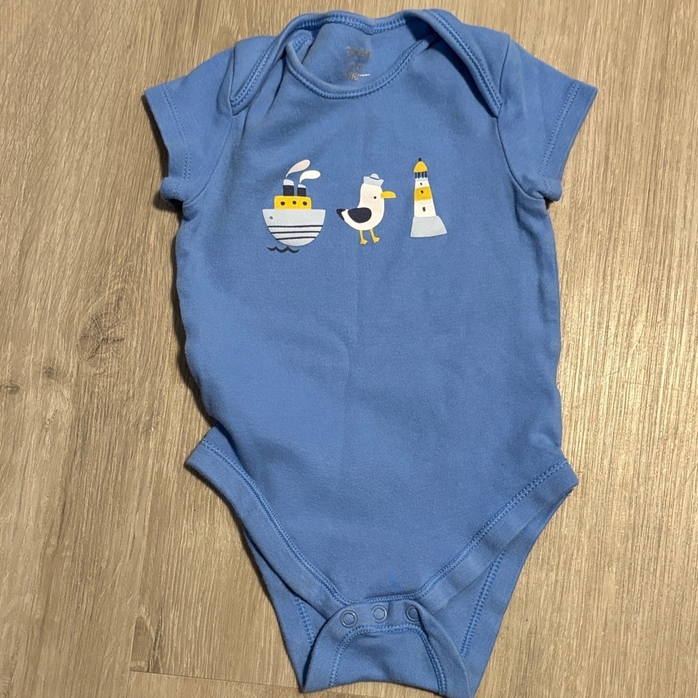 Blue Nautical Kids One Piece